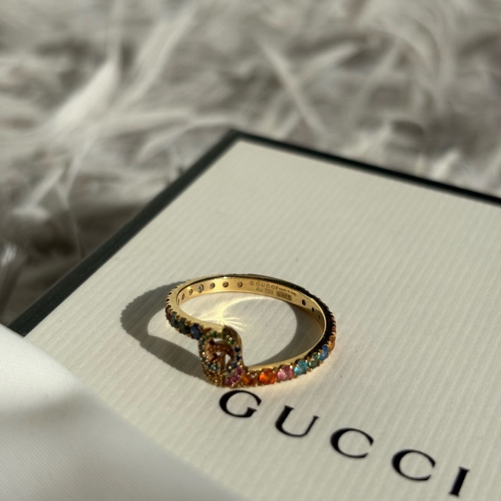 Gucci 750 gold gemstone ring - Picture 3 of 13